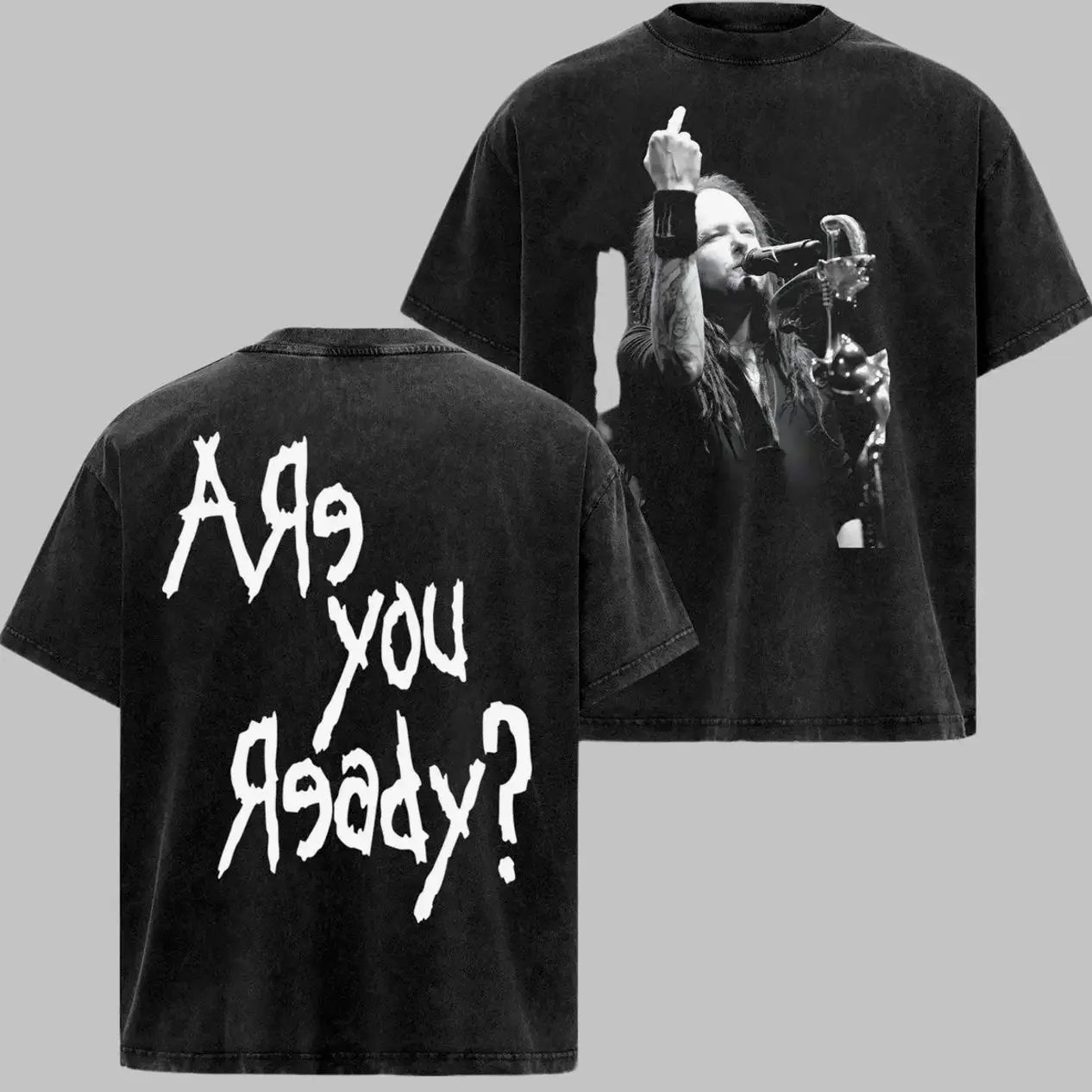 Korn “Are You Ready?” Vintage Rock Metal T-Shirt, Korn Jonathan Davis Concert Graphic Tee, metal band shirt, rock tour t-shirt, alternative band merch, trending t-shirt, 90s graphic tee, vintage graphic tee, grunge aesthetic shirt, classic rock merch 5E5
