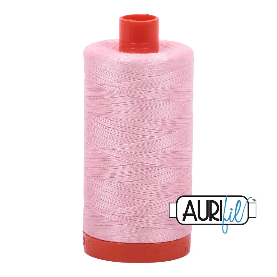 Aurifil 50wt Low Lint Cotton Thread - 1422yd, Baby Pink, A1050-2423 - Ideal for Piecing, Binding Details, Children's Sewing Projects, Clean Finish