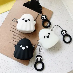1 ghost headphone case,Cute wireless Bluetooth earphone case, drop resistant, durable and stylish accessory, suitable for AirPods pro3/1/2/3/4/pro/pro2(Different models may have different shapes)