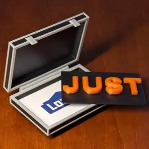3D Printed "Just in Case" Suitcase, Dad Joke Gag Toy Gift for Gift Cards, Party Game Accessory