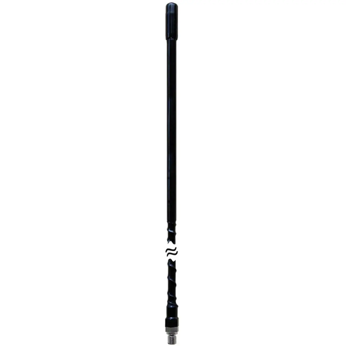 212 MAIN 2 ft Fiberglass Boat Antenna, Black, 0.38 x 24 in Threaded Base, 30 in Overall Length, for Water Sports and Boating, 2 Ft. 0.38 X 24 In. Thread, Fiberglass Antenna, 0.4 Lbs