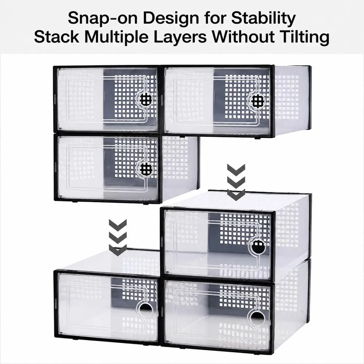 Transparent Plastic Shoe Storage Boxes, Dustproof Moisture-Proof Thickened Stackable Containers, Space-Saving Home Organizer Alternative to Shoe Cabinets Drawer Leather