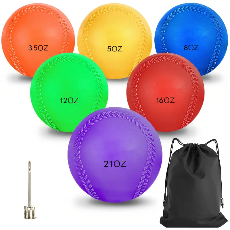 Weighted Training Balls - Choose Baseball Or Softball - Hitting & Pitching Training For All Skill Levels - Improve Power And Mechanics