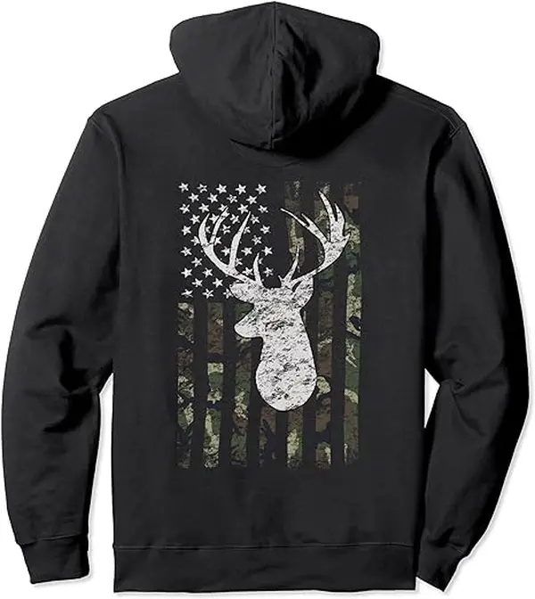 Buck Deer Hunting Camouflage Flag Hunter Hoodie Shirt, Buck Deer Hunting Shirt, Hunting Shirt, Buck Deer Hunting Hoodie, Sweater and T-shirt Crewneck