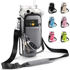 Carrier Bag with Phone Pocket for  40 oz Tumbler with Handle & Simple Modern 40oz Tumbler - Water Bottle Sling Sleeve Holder for  Cup Accessories with Adjustable  & Hand Strap