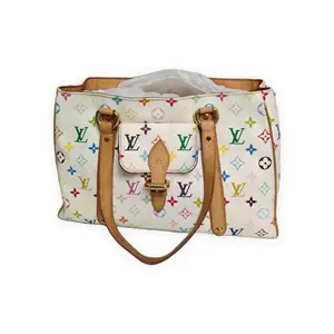 Pre-owned Louis Vuitton Monogram Multicolore canvas + Vachetta Shoulder Bags Aurelia White Multicolore Very Good S014260416002