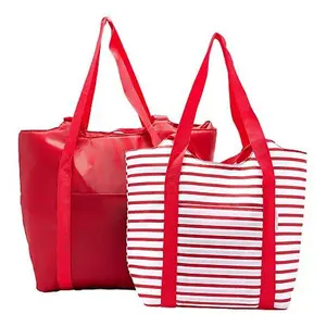 Improvements 2-piece Zippered Insulated Market Totes Set