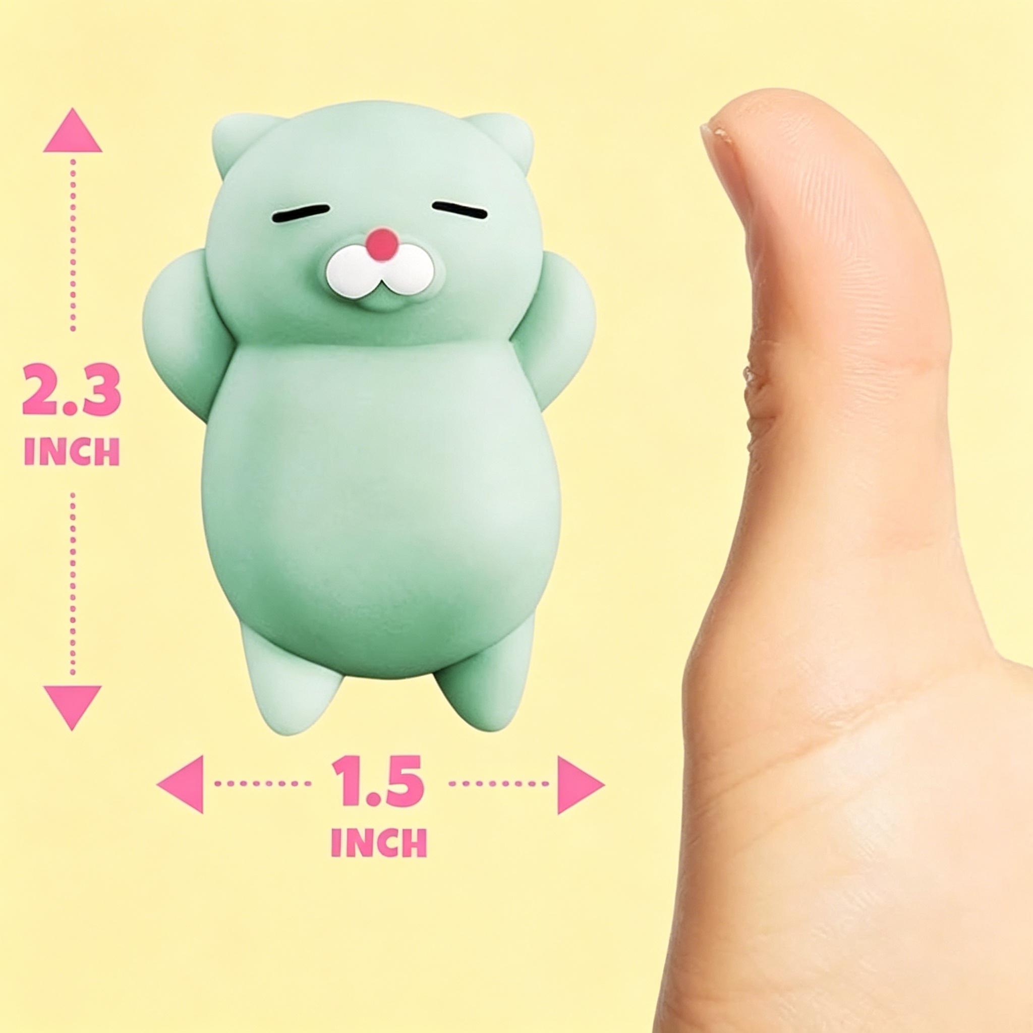 Squishy Cat Set - 2" Soft Silicone Kawaii Kitties, Top Stress Relief Toy 2026, Unique Gift for Kids & Adults, Egg Fillers & Easter Basket Essentials for Teen Girls, Boys & Tweens