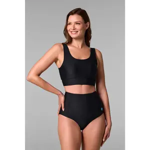 Women's Spring Garden Bikini Swim Crop Top | Black