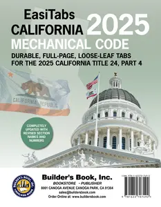 2025 California Mechanical Code, Title 24, Part 4 Loose-Leaf EasiTabs