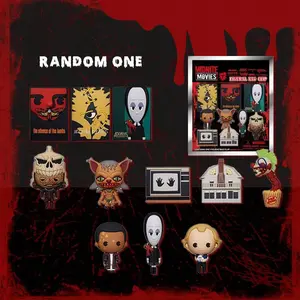 WB Officially Licensed MGM Midnite Movies Peripheral Keychain Horror 3D Anime Characters Series Mystery Blind Bags Key Ring Backpack Car Keys Pendant Random One Wednesday Candyman Blind Bags Creative Costume Decorations MN-33060