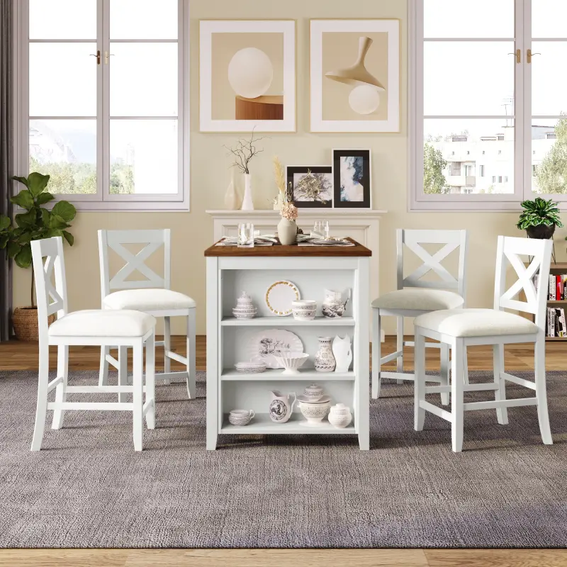 White + Solid Wood + Foam