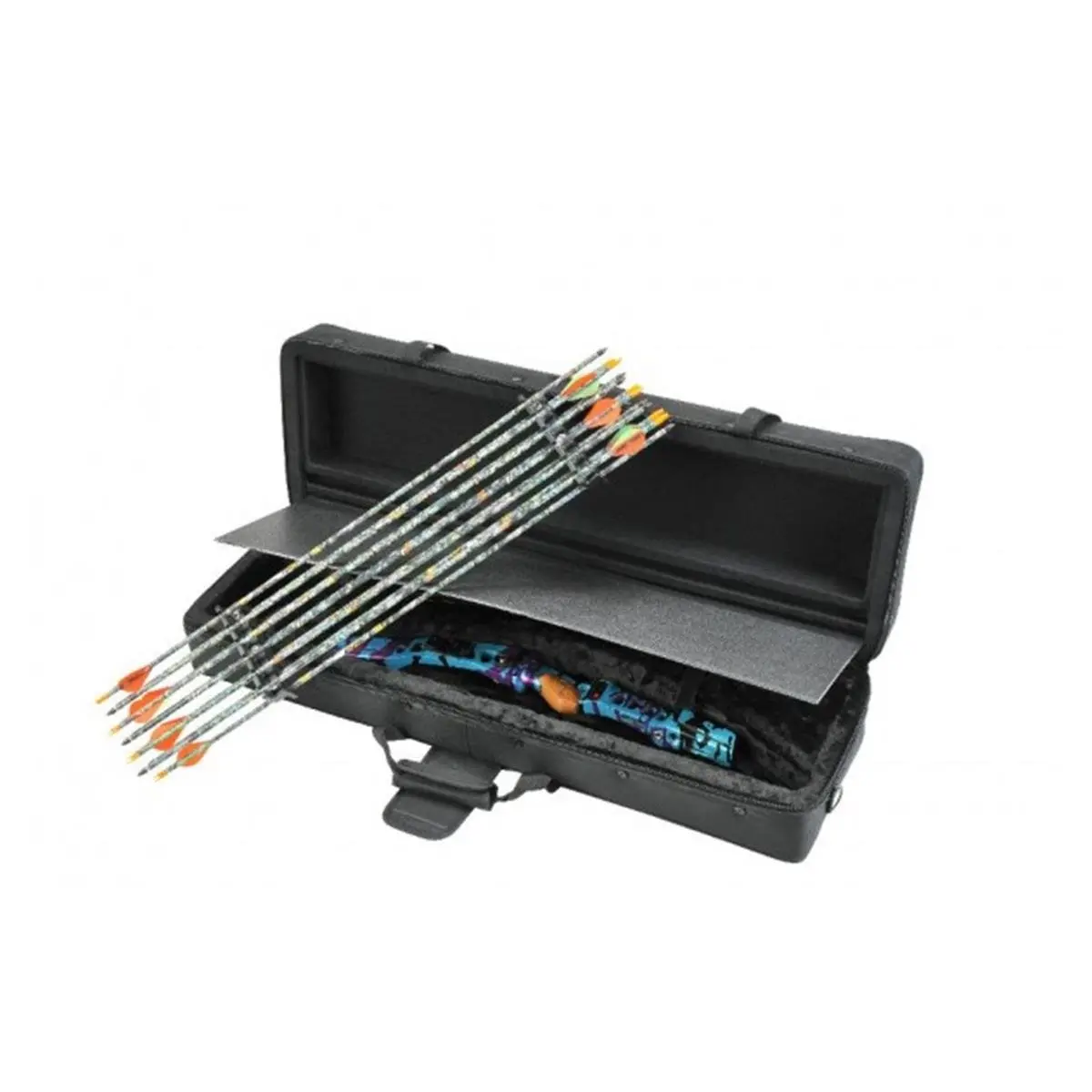 SKB Cases 2SKB-SC3410 Hybrid Recurve Bow Case, Weather-Resistant 600 Denier Ballistic Nylon with Plush-Lined Interior for Takedown Bows, Arrow Holder, Black