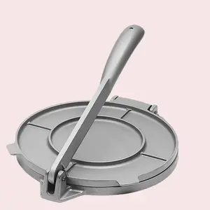 Silver 8" Cast Aluminum Tortilla Press - Great mid-size unit for making tortillas - Kitchen Utensils screw  top cast iron