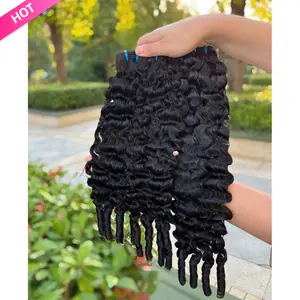【Hot Sale】Lemoda Burmese Curly Bundles Human Hair 100% Unprocessed Virgin Hair Bundles Deals Human Hair Extensions 15A Raw Burmese Curly Natural Black Human Hair Bundles for Black Women summerwins