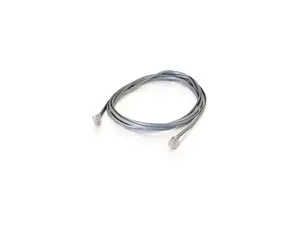 C2G 09600 RJ12 6P6C Straight Modular Cable, Silver (14 Feet, 4.26 Meters)