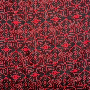 Traditional Polynesian Geometric Design Light Barkcloth Fabric | Islands Fabric