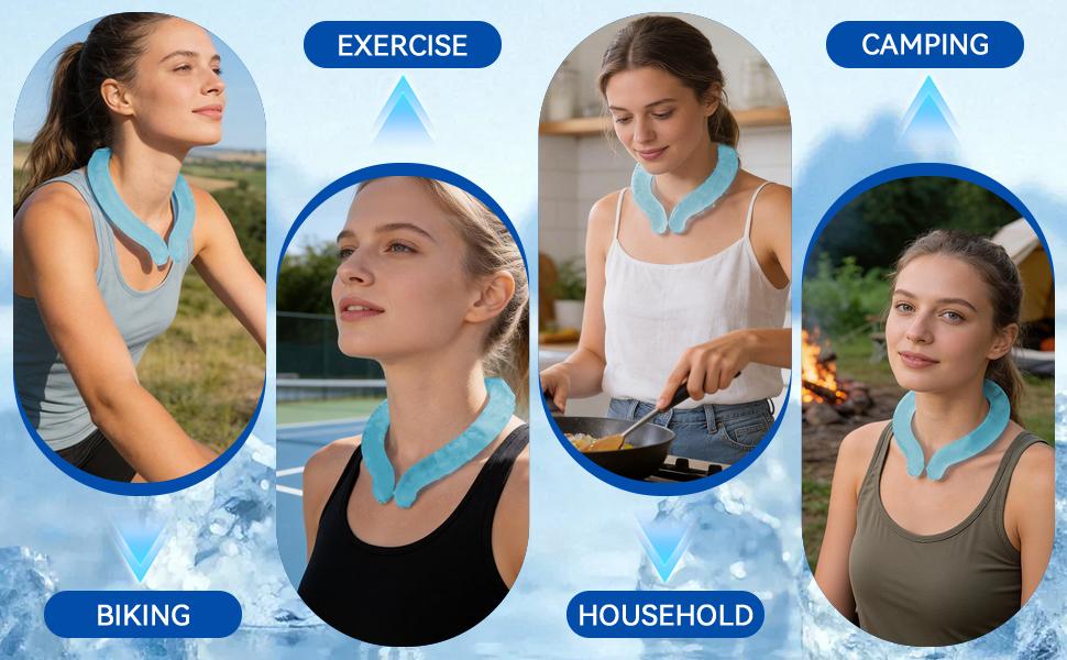 Neck Cooling Tube with ColdInsulated Bag Reusable for OutdoorIndoor Activities Freeze Below 64°F Summer Essential for Hot WeatherRelief,Summervibes,Mother's Day,Gifttiktok shop spring glow up outdoorfun，neck cooling ring， outdoor sport