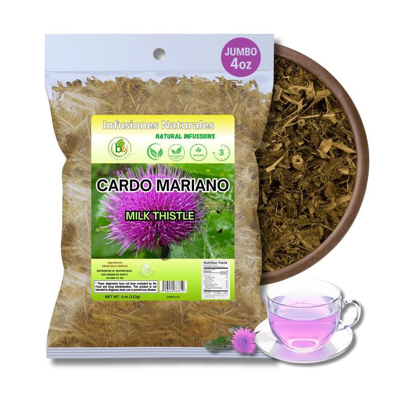 VIRAL Cardo Mariano Herb Tea | Vegan | 100% Pure & Natural Cardo Mariano - Milk Thistle Loose Tea 4oz (113g)