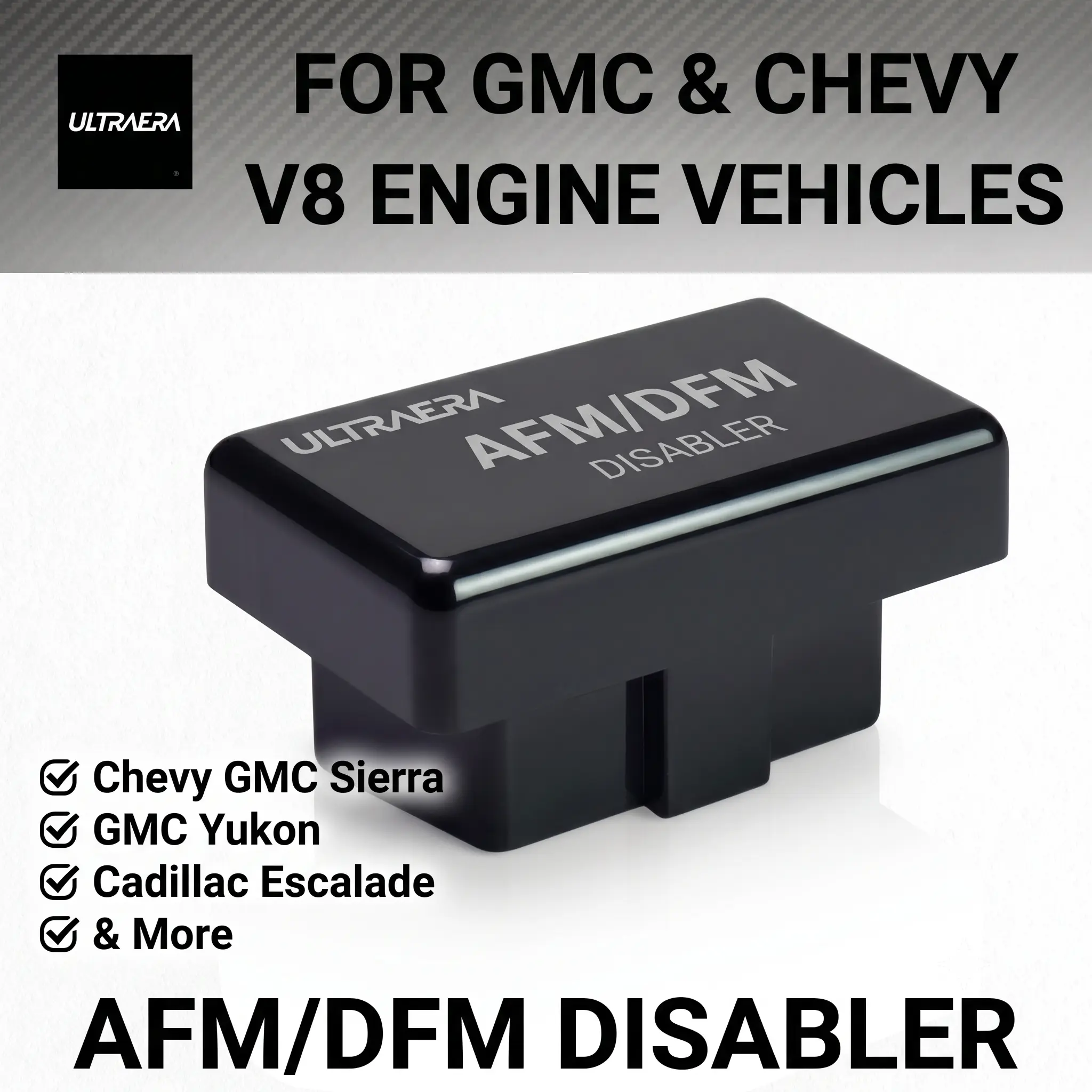 UltraEra 2026 Upgraded AFM-DFM Disabler Tool - Tool-Free Plug-and-Play Active Fuel Management Delete, V6-V8 Support, for 4.3L,5.3L,6.0L,6.2L GM Models Compatible with Pontiac, Buick, Chevy Silverado, Chevy Blazer, GMC Sierra, GMC Yukon, Cadillac Escalade