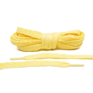 Pale Yellow Flat Shoe Laces