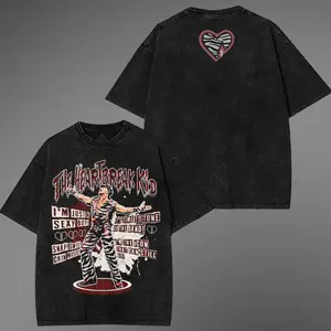 HBK Shawn Michaels Washed T-Shirt V2 Wrestling Shirt WWE Fans WWE Tee Menswear Cotton Crewneck American Made Acid Washed 100% Cotton
