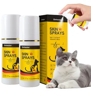 100ml*2Pcs Pet Skin Treatment Spray for Dogs and Cats, Nature Soothing Solution for It-chy Skin and Reduces Scratching, Pet Skin Soothing anti itch relief Spray for All Animals
