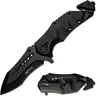 MTech USA MT-A845BK Stainless Steel Folding Pocket Knife - 5" Closed, 3.75-inch Blade Length, 3.5 mm Black Blade, Thumb Stud, Pocket Clip, Outdoor EDC Tools, Precision Camping Tool, Hiking/Fishing Gear