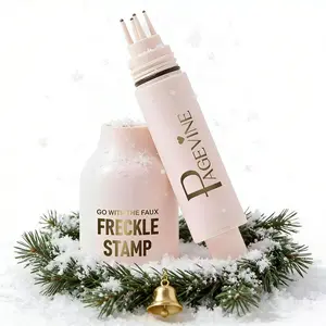 2025 Upgraded Faux Freckle Stamp Pen,Fake Freckles Stamp Waterproof,Natural Sun-Kissed Looking Freckle Maker with Quick Dry 5-Point Precision Stamp Head,Long Lasting Freckles Makeup Pen