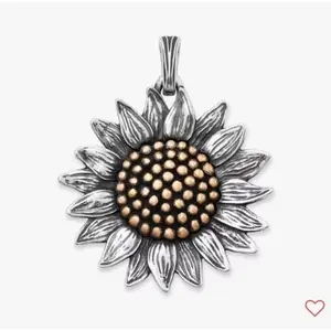 James Avery Wild Sunflower Pendant - Sterling Silver and Bronze
