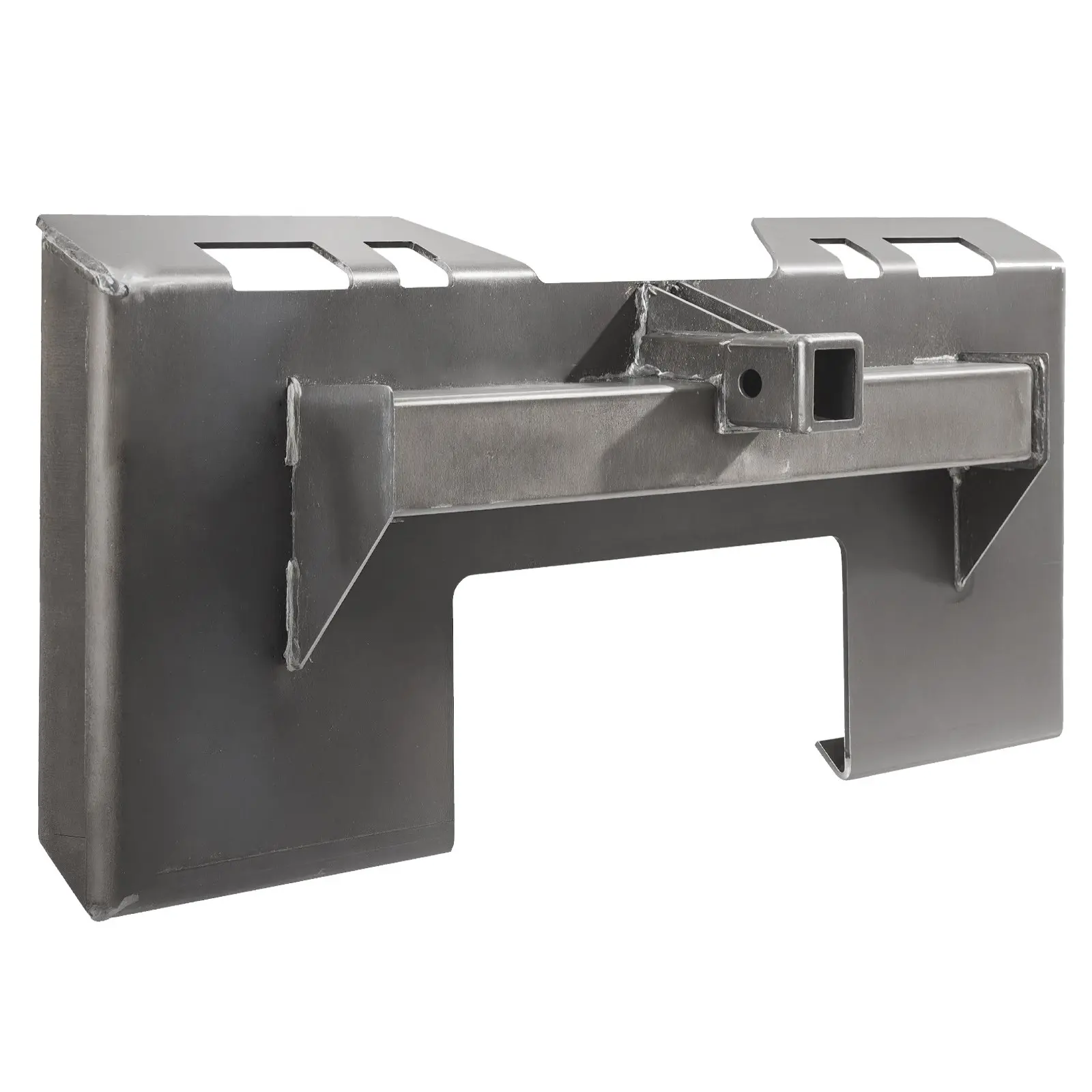 【Summerfinds】VEVOR Skid Steer Attachment Plate, 1/4" Thick Skid Steer Mount Plate with 2.28" Hitch Receiver, 3000 LBS Quick Attachment Loader Plates, Compatible with Deere, Kubota, Bobcat, Mahindra Steer, Tractor