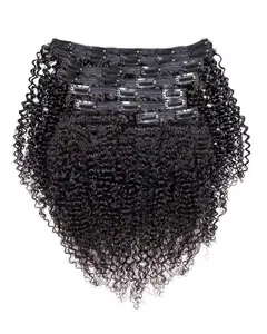 HerGivenHair BYE BYE Leave-out Curly (3B-3C) Clip-in Hair Extensions Invisible Clip ins True Roots Clip ins Invisible Wefts For Natural Hair Black Girls
