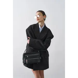 Siena Classic Premium Italian Leather Bag with Front Pocket Large Central Compartment & Rear Pocket 100% Genuine Italian Leather Made in Italy Cowhide Purses Crossbody Clutch Purse