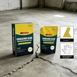 Concrete Crack Filler & Waterproof Sealant, Self-Leveling Caulk for Driveway, Floor Cracks, Outdoor Brick & Tile Gaps, Durable Repair for Patios