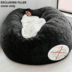 1pc Multifunctional Slouchy Sofa Cover, Fabric Beanbag Cover (No Filler, Cover Only), Movable & Foldable For Rental Home, Apartment, Small Living Room