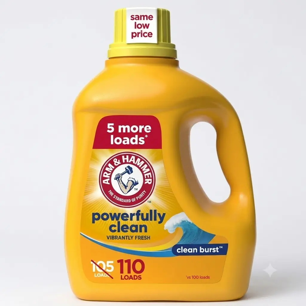 ARM & HAMMER Clean Burst Liquid Laundry Detergent Powerfully Clean Fresh Scent 110 Loads