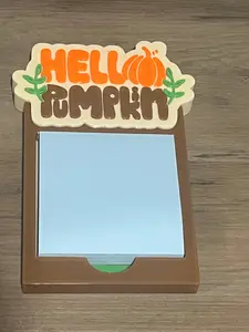 Hello Pumpkin - Fall Sticky Note Holder