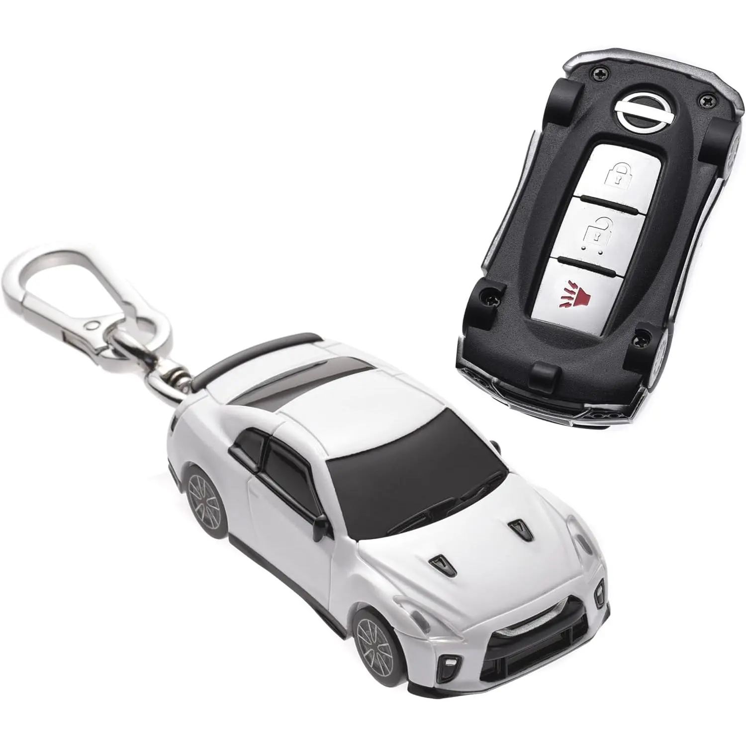 for Nissan Key Fob Cover Car Styling Protection Key Shell-Key fob case compatible with Nissan Altima Maxima Sentra Armada Pathfinder Rogue Smart Remote Key - D15