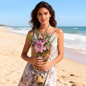 Artificial pink dahlia bouquet plastic simulation fake flower suitable for Easter, Valentine's Day, Thanksgiving, home interior and exterior decoration