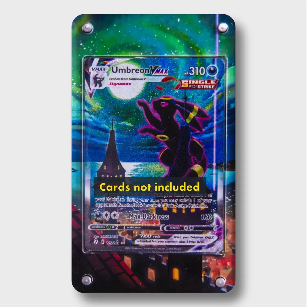 Umbreon VMAX Extended Art Acrylic Card Holder Umbreon VMAX Extended Art Acrylic Card Holder