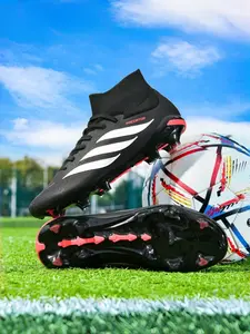 Men's High-Top Professional Soccer Shoes, Long Studs Ag/fg, Outdoor Sports Comfortable Breathable, Artificial Grass Training Shoes, Soccer Boots, Football Shoes, Soccer Cleats