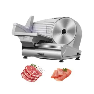 Meat Slicer Electric Deli Food Slicer SUS 420 Stainless Steel Blade and Blade Guard Adjustable Thickness for Home Use