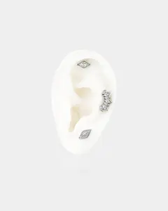 CZ Spike Internally Threaded Titanium Cartilage Stud