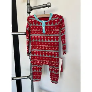 Kickee Pants Long Sleeve Henley Pajama Nordic Print