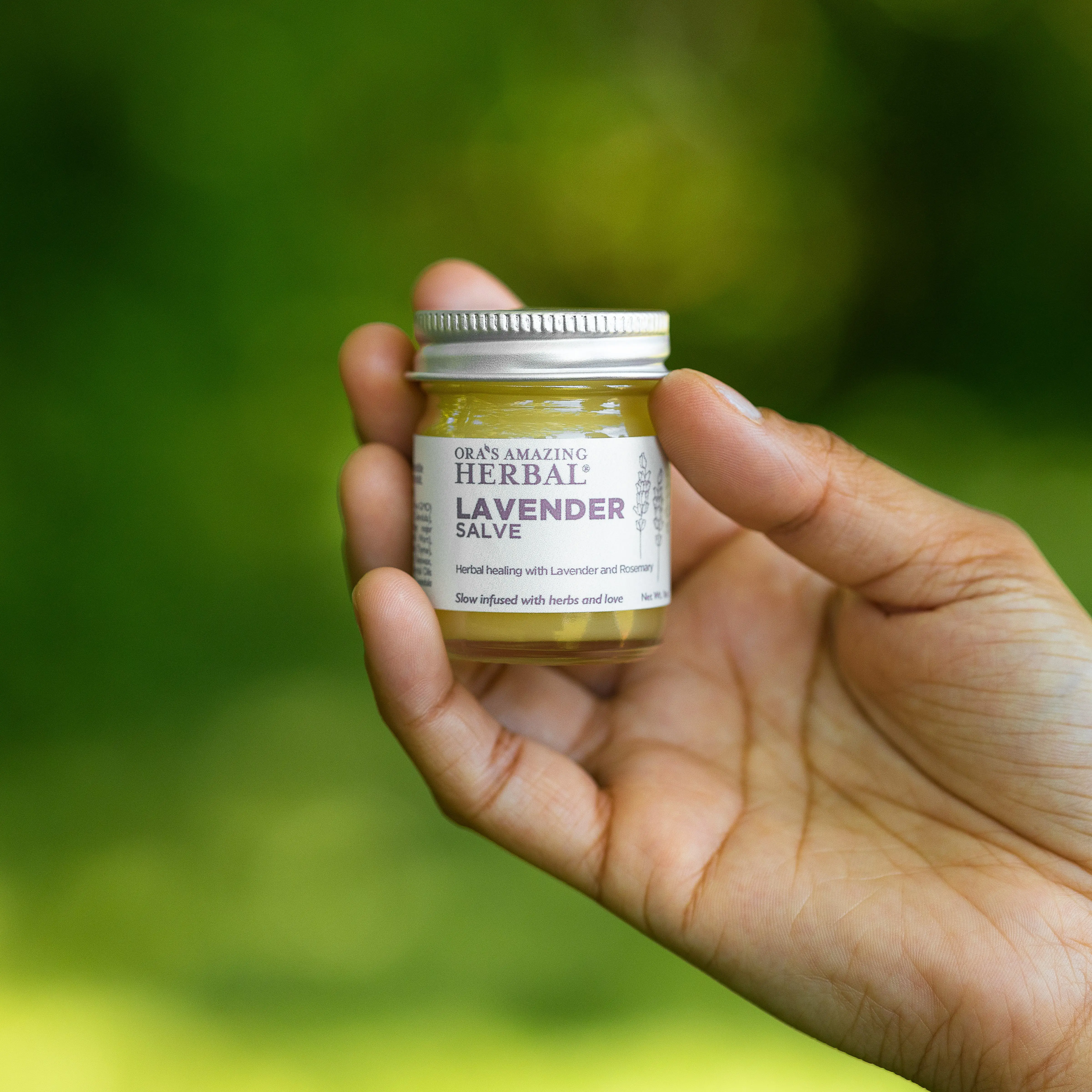 Lavender Herbal Body Salve, 1oz - Herbal Infused Healing Salve for Dry Skin