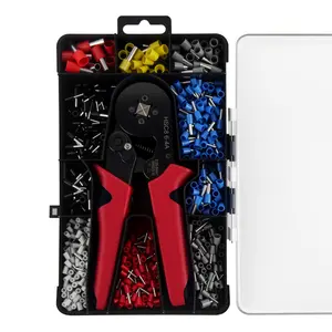 1200pcs Cold Press Terminal + Crimp Tool Set, Multipurpose Plier Set, multifunctional wire terminal crimping tool, wire crimping tool set with storage box, insulated wire connectors with crimper plier, hand tools, home accessories