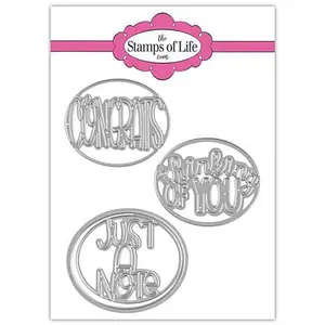 Crafts & Sewing The Stamps of Life Oval Add On Words Die Set