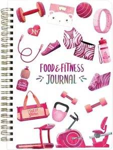 Food Nutrition Fitness Journal Weight Loss Wellness Workout Calorie Counter Log Diary Notebook Planner Diet Meal Exercise Training Health Tracker 6.1" x 8.5"