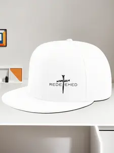 1pc  Unisex Casual Fashionable Fitted Beanie Hat, Rede Emed Print Winter Cap, Warm Knit Headwear for Men & Women, Daily Wear Fashion Accessory