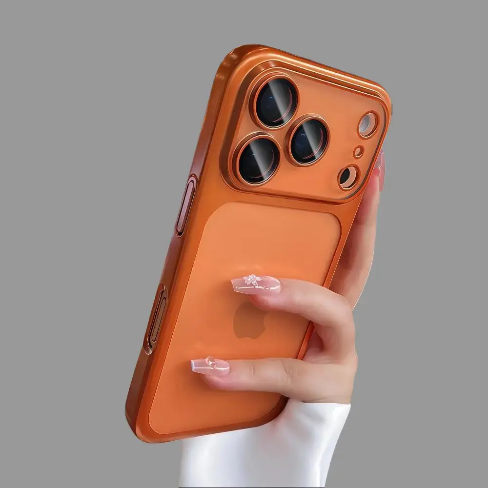 Premium Hard Polycarbonate Plastic Smartphone Case for iPhone 11-17 Pro Max - Stylish Electroplated Frosted Finish, Military-Grade Heavy Duty Anti-Drop, Full Lens Protection, Shockproof, Scratch Resistant, TPU Mobile Accessory